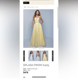 Yellow Prom Dress 2022 Unaltered